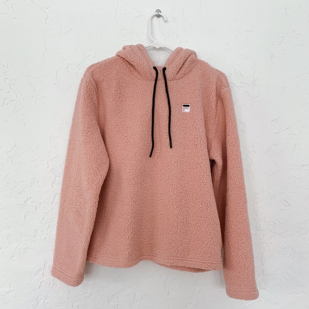 Fila Sherpa Pink Hoodie
